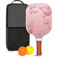 thumbnail image 1 of Pickleball Paddles Set Of 1, Fiberglass Surface, World Map Print, 1 Paddle, 2 Balls & Bag, 1 of 5