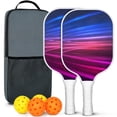 thumbnail image 1 of Pickleball Paddles Set Of 2, Fiberglass Surface, Thunder, Speed Print, 4 Balls & Bag, 1 of 5