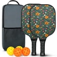 thumbnail image 1 of Pickleball Paddles Set,Pioneer Flower Floral Print Pattern Fiberglass Surface Pickleball Racket Set with 2 Indoor Outdoor Pickleball Balls and Pickleball Bag,Pickle-ball Equipment, 1 of 6