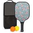 thumbnail image 1 of Pickleball Paddles Set,Pioneer Flower Floral Print Pattern Fiberglass Surface Pickleball Racket Set with 2 Indoor Outdoor Pickleball Balls and Pickleball Bag,Pickle-ball Equipment, 1 of 6
