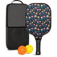 thumbnail image 1 of Pickleball Paddles Set,Pioneer Flower Floral Print Pattern Fiberglass Surface Pickleball Racket Set with 2 Indoor Outdoor Pickleball Balls and Pickleball Bag,Pickle-ball Equipment, 1 of 6
