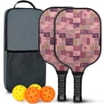 thumbnail image 1 of Pickleball Paddles Set,Pioneer Flower Floral Print Pattern Fiberglass Surface Pickleball Racket Set with 2 Indoor Outdoor Pickleball Balls and Pickleball Bag,Pickle-ball Equipment, 1 of 6