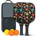 thumbnail image 1 of Pickleball Paddles Set,Pioneer Flower Floral Print Pattern Fiberglass Surface Pickleball Racket Set with 2 Indoor Outdoor Pickleball Balls and Pickleball Bag,Pickle-ball Equipment, 1 of 6