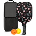 thumbnail image 1 of Pickleball Paddles Set,Pioneer Flower Floral Print Pattern Fiberglass Surface Pickleball Racket Set with 2 Indoor Outdoor Pickleball Balls and Pickleball Bag,Pickle-ball Equipment, 1 of 6