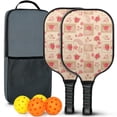 thumbnail image 1 of Pickleball Paddles Set,Pioneer Flower Floral Print Pattern Fiberglass Surface Pickleball Racket Set with 2 Indoor Outdoor Pickleball Balls and Pickleball Bag,Pickle-ball Equipment, 1 of 6