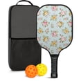 thumbnail image 1 of Pickleball Paddles Set,Pioneer Flower Floral Print Pattern Fiberglass Surface Pickleball Racket Set with 2 Indoor Outdoor Pickleball Balls and Pickleball Bag,Pickle-ball Equipment, 1 of 6