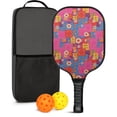 thumbnail image 1 of Pickleball Paddles Set,Pioneer Flower Floral Print Pattern Fiberglass Surface Pickleball Racket Set with 2 Indoor Outdoor Pickleball Balls and Pickleball Bag,Pickle-ball Equipment, 1 of 6
