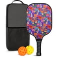 thumbnail image 1 of Pickleball Paddles Set,Pioneer Flower Floral Print Pattern Fiberglass Surface Pickleball Racket Set with 2 Indoor Outdoor Pickleball Balls and Pickleball Bag,Pickle-ball Equipment, 1 of 6