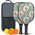 thumbnail image 1 of Pickleball Paddles Set,Pioneer Flower Floral Print Pattern Fiberglass Surface Pickleball Racket Set with 2 Indoor Outdoor Pickleball Balls and Pickleball Bag,Pickle-ball Equipment, 1 of 6