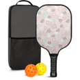 thumbnail image 1 of Pickleball Paddles Set,Pioneer Flower Floral Print Pattern Fiberglass Surface Pickleball Racket Set with 2 Indoor Outdoor Pickleball Balls and Pickleball Bag,Pickle-ball Equipment, 1 of 6