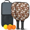 thumbnail image 1 of Pickleball Paddles Set,Pioneer Flower Floral Print Pattern Fiberglass Surface Pickleball Racket Set with 2 Indoor Outdoor Pickleball Balls and Pickleball Bag,Pickle-ball Equipment, 1 of 6