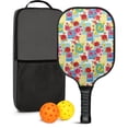thumbnail image 1 of Pickleball Paddles Set,Pioneer Flower Floral Print Pattern Fiberglass Surface Pickleball Racket Set with 2 Indoor Outdoor Pickleball Balls and Pickleball Bag,Pickle-ball Equipment, 1 of 6