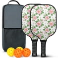 thumbnail image 1 of Pickleball Paddles Set,Pioneer Flower Floral Print Pattern Fiberglass Surface Pickleball Racket Set with 2 Indoor Outdoor Pickleball Balls and Pickleball Bag,Pickle-ball Equipment, 1 of 6