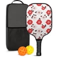 thumbnail image 1 of Pickleball Paddles Set,Pioneer Flower Floral Print Pattern Fiberglass Surface Pickleball Racket Set with 2 Indoor Outdoor Pickleball Balls and Pickleball Bag,Pickle-ball Equipment, 1 of 6