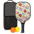 thumbnail image 1 of Pickleball Paddles Set,Pioneer Flower Floral Print Pattern Fiberglass Surface Pickleball Racket Set with 2 Indoor Outdoor Pickleball Balls and Pickleball Bag,Pickle-ball Equipment, 1 of 6