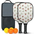 thumbnail image 1 of Pickleball Paddles Set,Pioneer Flower Floral Print Pattern Fiberglass Surface Pickleball Racket Set with 2 Indoor Outdoor Pickleball Balls and Pickleball Bag,Pickle-ball Equipment, 1 of 6