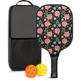 thumbnail image 1 of Pickleball Paddles Set,Pioneer Flower Floral Print Pattern Fiberglass Surface Pickleball Racket Set with 2 Indoor Outdoor Pickleball Balls and Pickleball Bag,Pickle-ball Equipment, 1 of 6