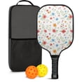 thumbnail image 1 of Pickleball Paddles Set,Pioneer Flower Floral Print Pattern Fiberglass Surface Pickleball Racket Set with 2 Indoor Outdoor Pickleball Balls and Pickleball Bag,Pickle-ball Equipment, 1 of 6