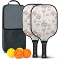 thumbnail image 1 of Pickleball Paddles Set,Pioneer Flower Floral Print Pattern Fiberglass Surface Pickleball Racket Set with 2 Indoor Outdoor Pickleball Balls and Pickleball Bag,Pickle-ball Equipment, 1 of 6