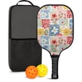 thumbnail image 1 of Pickleball Paddles Set,Pioneer Flower Floral Print Pattern Fiberglass Surface Pickleball Racket Set with 2 Indoor Outdoor Pickleball Balls and Pickleball Bag,Pickle-ball Equipment, 1 of 6