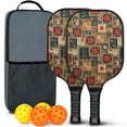 thumbnail image 1 of Pickleball Paddles Set,Pioneer Flower Floral Print Pattern Fiberglass Surface Pickleball Racket Set with 2 Indoor Outdoor Pickleball Balls and Pickleball Bag,Pickle-ball Equipment, 1 of 6