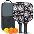 thumbnail image 1 of Pickleball Paddles Set,Pioneer Flower Floral Print Pattern Fiberglass Surface Pickleball Racket Set with 2 Indoor Outdoor Pickleball Balls and Pickleball Bag,Pickle-ball Equipment, 1 of 6