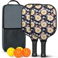 thumbnail image 1 of Pickleball Paddles Set,Pioneer Flower Floral Print Pattern Fiberglass Surface Pickleball Racket Set with 2 Indoor Outdoor Pickleball Balls and Pickleball Bag,Pickle-ball Equipment, 1 of 6