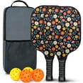 thumbnail image 1 of Pickleball Paddles Set,Pioneer Flower Floral Print Pattern Fiberglass Surface Pickleball Racket Set with 2 Indoor Outdoor Pickleball Balls and Pickleball Bag,Pickle-ball Equipment, 1 of 5