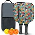 thumbnail image 1 of Pickleball Paddles Set,Pioneer Flower Floral Print Pattern Fiberglass Surface Pickleball Racket Set with 2 Indoor Outdoor Pickleball Balls and Pickleball Bag,Pickle-ball Equipment, 1 of 6