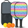 thumbnail image 1 of Pickleball Paddles Set,Pioneer Flower Floral Print Pattern Fiberglass Surface Pickleball Racket Set with 2 Indoor Outdoor Pickleball Balls and Pickleball Bag,Pickle-ball Equipment, 1 of 6