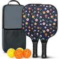 thumbnail image 1 of Pickleball Paddles Set,Pioneer Flower Floral Print Pattern Fiberglass Surface Pickleball Racket Set with 2 Indoor Outdoor Pickleball Balls and Pickleball Bag,Pickle-ball Equipment, 1 of 6