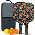 thumbnail image 1 of Pickleball Paddles Set,Pioneer Flower Floral Print Pattern Fiberglass Surface Pickleball Racket Set with 2 Indoor Outdoor Pickleball Balls and Pickleball Bag,Pickle-ball Equipment, 1 of 6