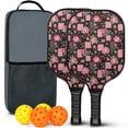 thumbnail image 1 of Pickleball Paddles Set,Pioneer Flower Floral Print Pattern Fiberglass Surface Pickleball Racket Set with 2 Indoor Outdoor Pickleball Balls and Pickleball Bag,Pickle-ball Equipment, 1 of 6