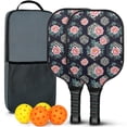 thumbnail image 1 of Pickleball Paddles Set,Pioneer Flower Floral Print Pattern Fiberglass Surface Pickleball Racket Set with 2 Indoor Outdoor Pickleball Balls and Pickleball Bag,Pickle-ball Equipment, 1 of 6