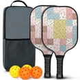 thumbnail image 1 of Pickleball Paddles Set,Pioneer Flower Floral Print Pattern Fiberglass Surface Pickleball Racket Set with 2 Indoor Outdoor Pickleball Balls and Pickleball Bag,Pickle-ball Equipment, 1 of 6