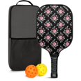 thumbnail image 1 of Pickleball Paddles Set,Pioneer Flower Floral Print Pattern Fiberglass Surface Pickleball Racket Set with 2 Indoor Outdoor Pickleball Balls and Pickleball Bag,Pickle-ball Equipment, 1 of 6