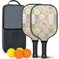 thumbnail image 1 of Pickleball Paddles Set,Pioneer Flower Floral Print Pattern Fiberglass Surface Pickleball Racket Set with 2 Indoor Outdoor Pickleball Balls and Pickleball Bag,Pickle-ball Equipment, 1 of 6