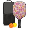 thumbnail image 1 of Pickleball Paddles Set,Pioneer Flower Floral Print Pattern Fiberglass Surface Pickleball Racket Set with 2 Indoor Outdoor Pickleball Balls and Pickleball Bag,Pickle-ball Equipment, 1 of 6