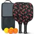 thumbnail image 1 of Pickleball Paddles Set,Pioneer Flower Floral Print Pattern Fiberglass Surface Pickleball Racket Set with 2 Indoor Outdoor Pickleball Balls and Pickleball Bag,Pickle-ball Equipment, 1 of 6