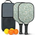 thumbnail image 1 of Pickleball Paddles Set,Pioneer Flower Floral Print Pattern Fiberglass Surface Pickleball Racket Set with 2 Indoor Outdoor Pickleball Balls and Pickleball Bag,Pickle-ball Equipment, 1 of 6