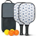 thumbnail image 1 of Pickleball Paddles Set,Pioneer Flower Floral Print Pattern Fiberglass Surface Pickleball Racket Set with 2 Indoor Outdoor Pickleball Balls and Pickleball Bag,Pickle-ball Equipment, 1 of 6