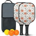 thumbnail image 1 of Pickleball Paddles Set,Pioneer Flower Floral Print Pattern Fiberglass Surface Pickleball Racket Set with 2 Indoor Outdoor Pickleball Balls and Pickleball Bag,Pickle-ball Equipment, 1 of 6