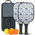 thumbnail image 1 of Pickleball Paddles Set,Pioneer Flower Floral Print Pattern Fiberglass Surface Pickleball Racket Set with 2 Indoor Outdoor Pickleball Balls and Pickleball Bag,Pickle-ball Equipment, 1 of 6
