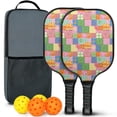 thumbnail image 1 of Pickleball Paddles Set,Pioneer Flower Floral Print Pattern Fiberglass Surface Pickleball Racket Set with 2 Indoor Outdoor Pickleball Balls and Pickleball Bag,Pickle-ball Equipment, 1 of 6