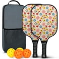 thumbnail image 1 of Pickleball Paddles Set,Pioneer Flower Floral Print Pattern Fiberglass Surface Pickleball Racket Set with 2 Indoor Outdoor Pickleball Balls and Pickleball Bag,Pickle-ball Equipment, 1 of 6