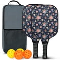 thumbnail image 1 of Pickleball Paddles Set,Pioneer Flower Floral Print Pattern Fiberglass Surface Pickleball Racket Set with 2 Indoor Outdoor Pickleball Balls and Pickleball Bag,Pickle-ball Equipment, 1 of 6