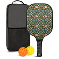 thumbnail image 1 of Pickleball Paddles Set,Pioneer Flower Floral Print Pattern Fiberglass Surface Pickleball Racket Set with 2 Indoor Outdoor Pickleball Balls and Pickleball Bag,Pickle-ball Equipment, 1 of 6