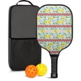 thumbnail image 1 of Pickleball Paddles Set,Pioneer Flower Floral Print Pattern Fiberglass Surface Pickleball Racket Set with 2 Indoor Outdoor Pickleball Balls and Pickleball Bag,Pickle-ball Equipment, 1 of 6
