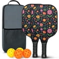 thumbnail image 1 of Pickleball Paddles Set,Pioneer Flower Floral Print Pattern Fiberglass Surface Pickleball Racket Set with 2 Indoor Outdoor Pickleball Balls and Pickleball Bag,Pickle-ball Equipment, 1 of 6