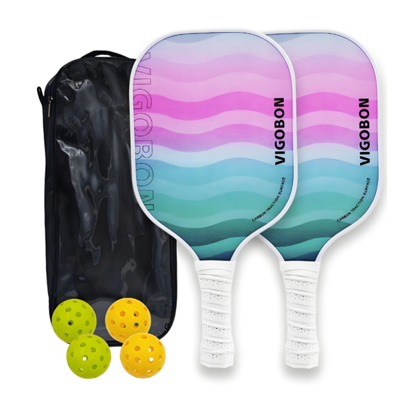 Pickleball Rackets Pretty Pickleball Paddles Set - USAPA Approved Graphite/Fiberglass Pickleball ...